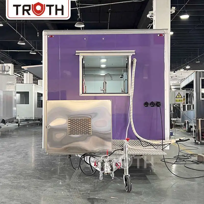 Square Pizza Food Truck With Bathroom