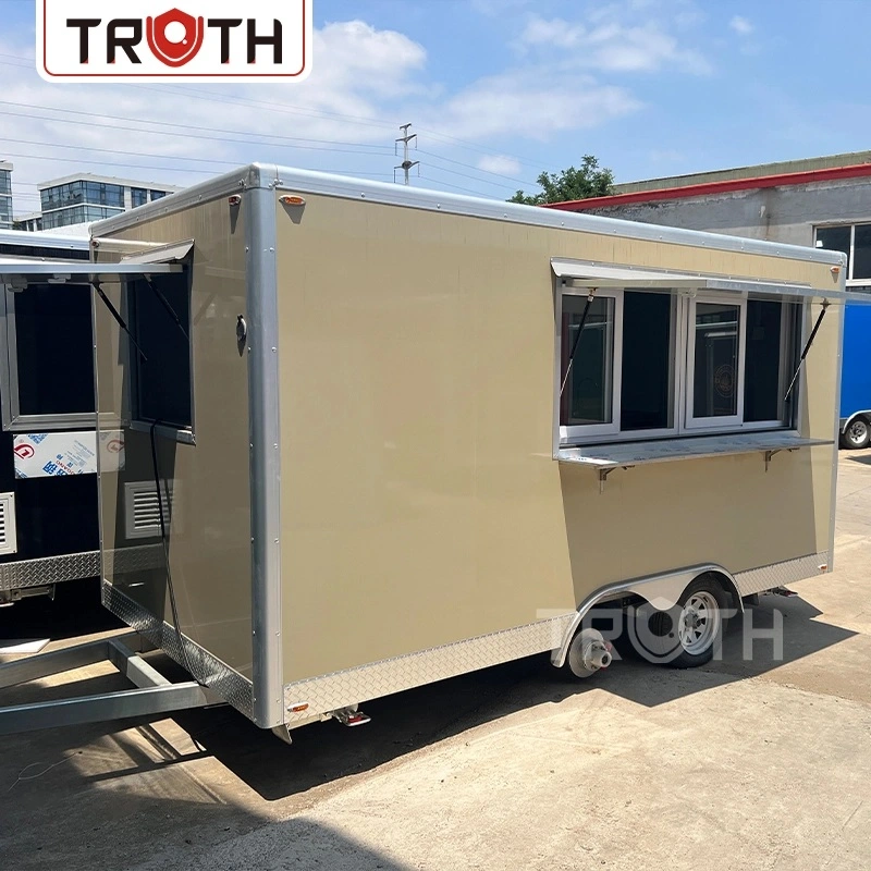 Square Hot Dog Food Truck Trailer For Sale